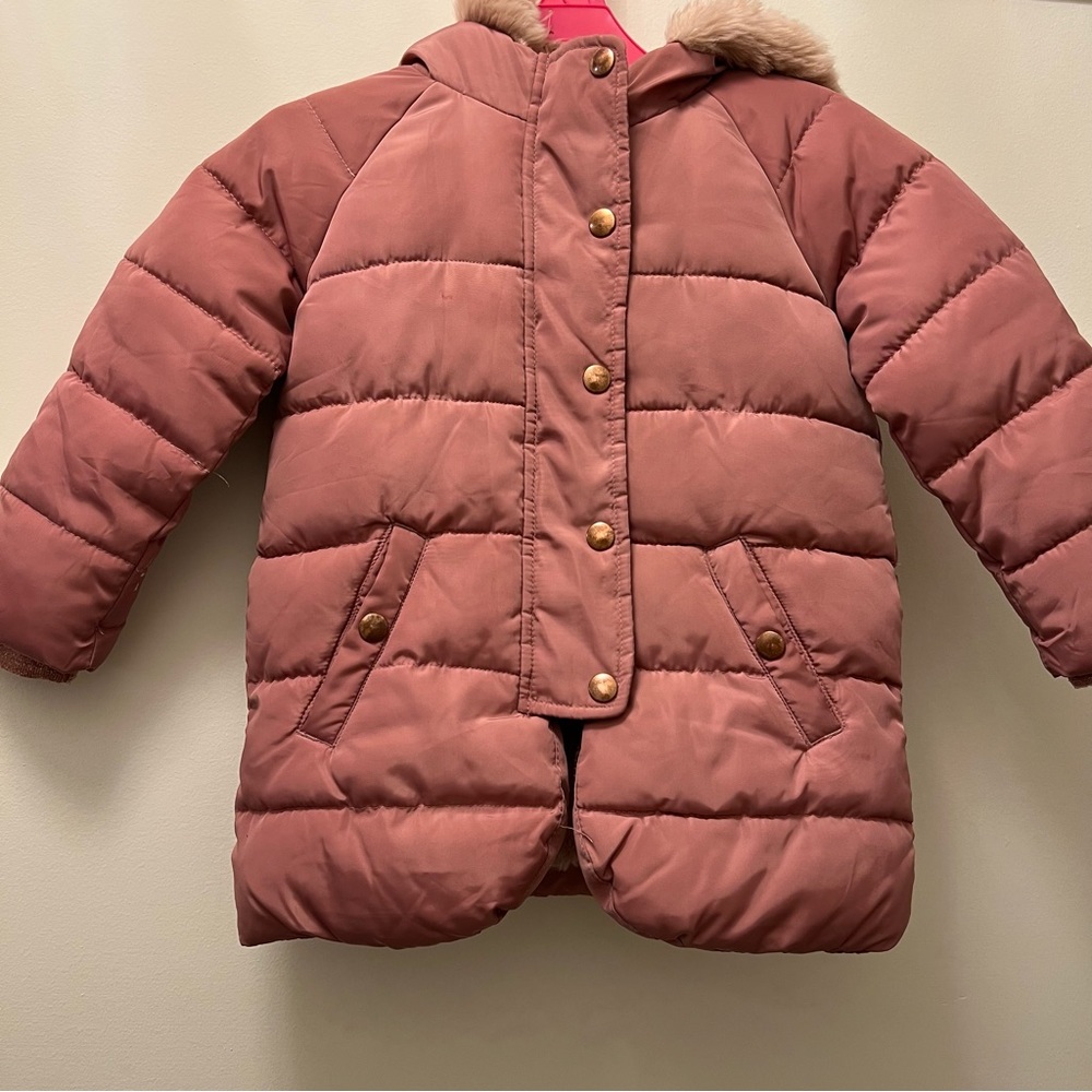 Marks & Spencer Kitten Ear Padded Winter Jacket Pink Kids 3-4 Years